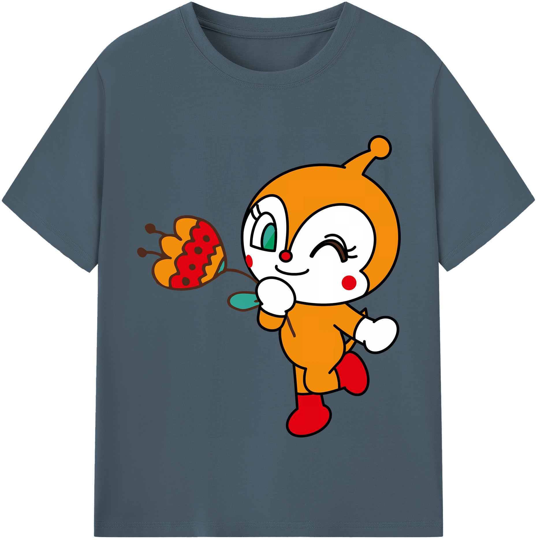 （画像用） アンパンマン Anpanman 綿100％半袖Tシャツ（フロントプリント）